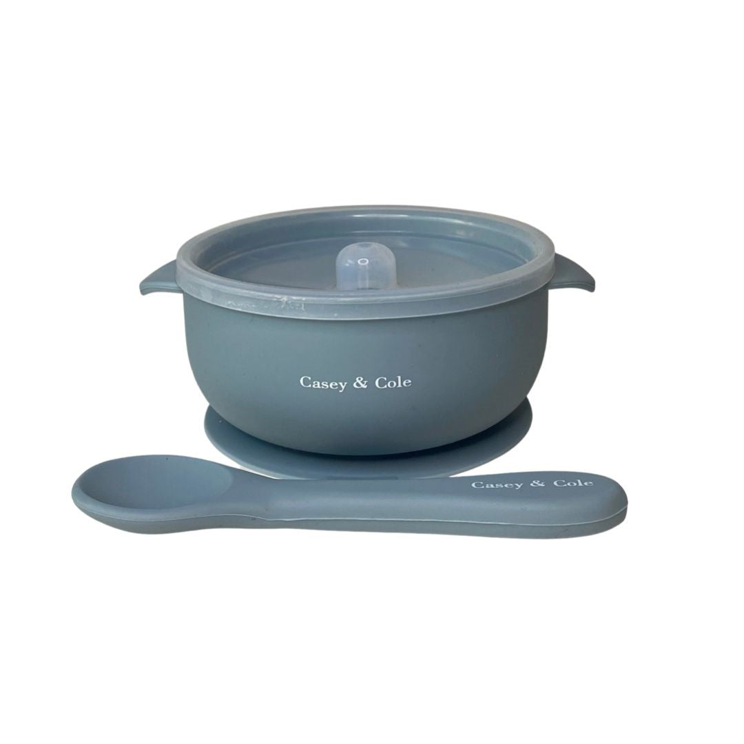 On-The-Go Silicone Suction Bowl With Lid & Spoon